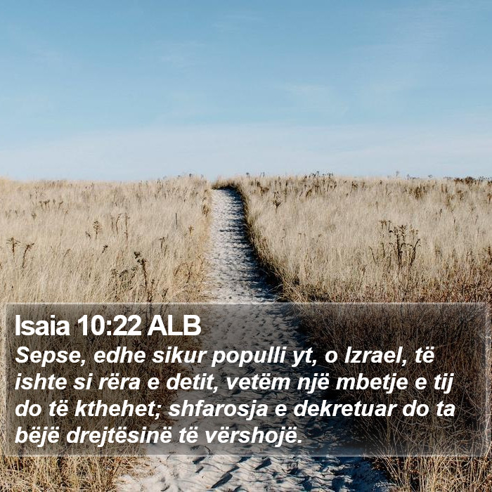 Isaia 10:22 ALB Bible Study