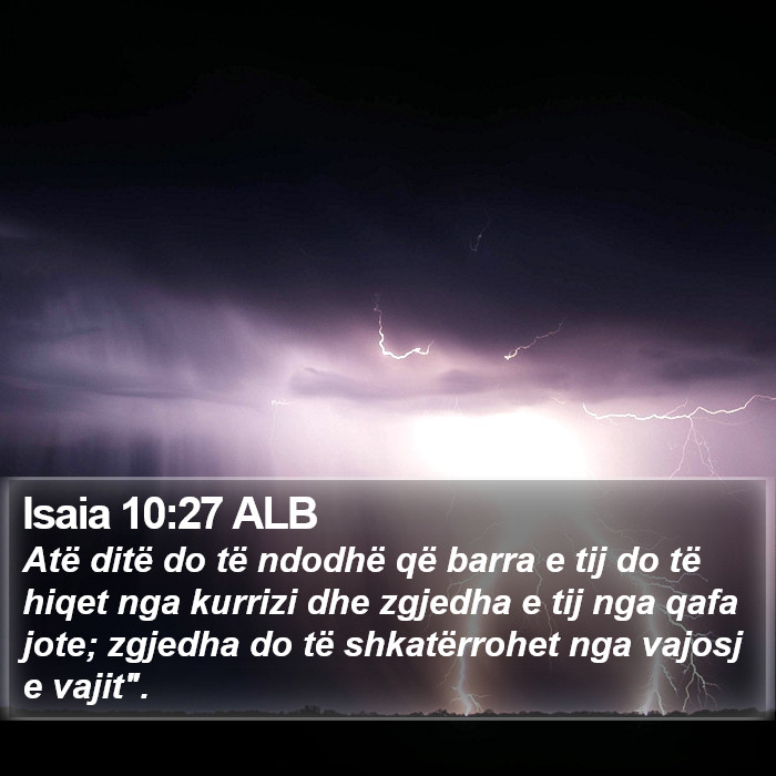 Isaia 10:27 ALB Bible Study