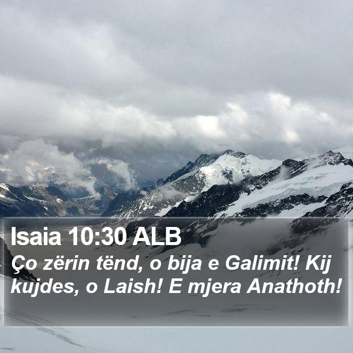 Isaia 10:30 ALB Bible Study