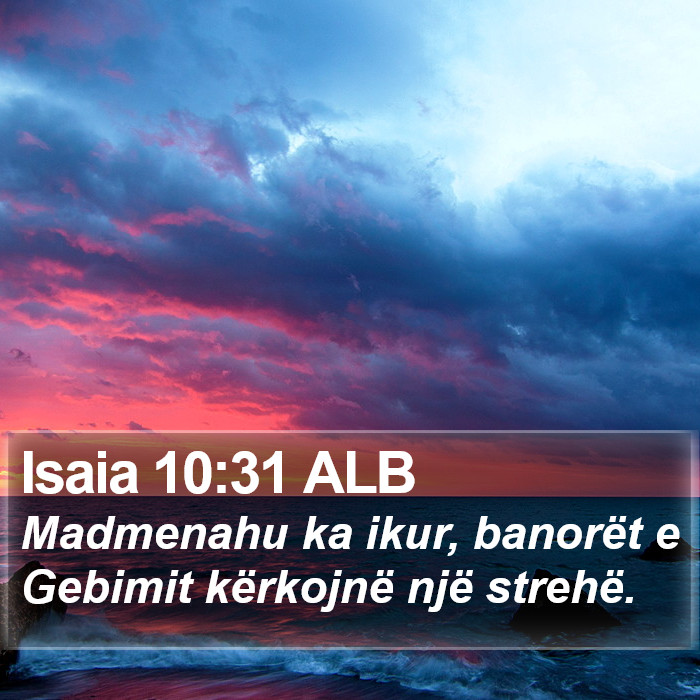 Isaia 10:31 ALB Bible Study
