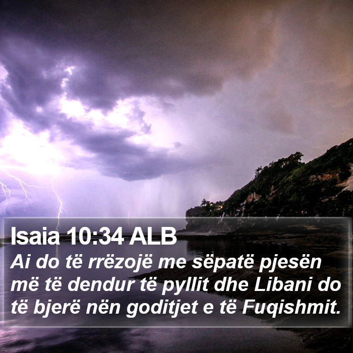 Isaia 10:34 ALB Bible Study