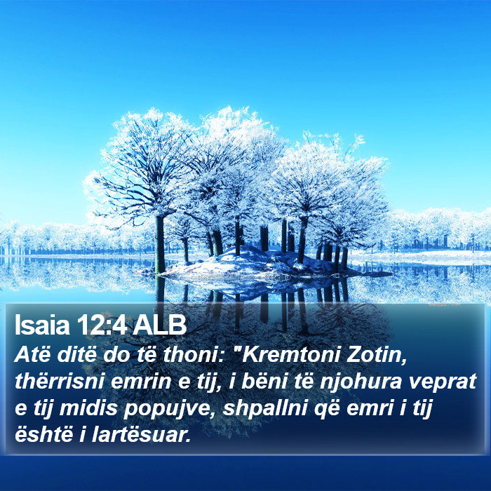 Isaia 12:4 ALB Bible Study