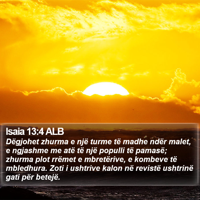 Isaia 13:4 ALB Bible Study