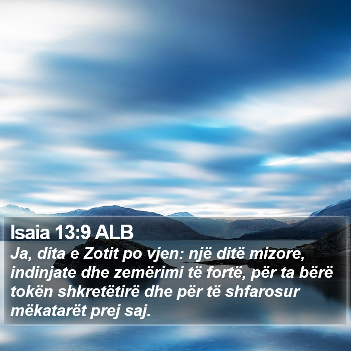Isaia 13:9 ALB Bible Study