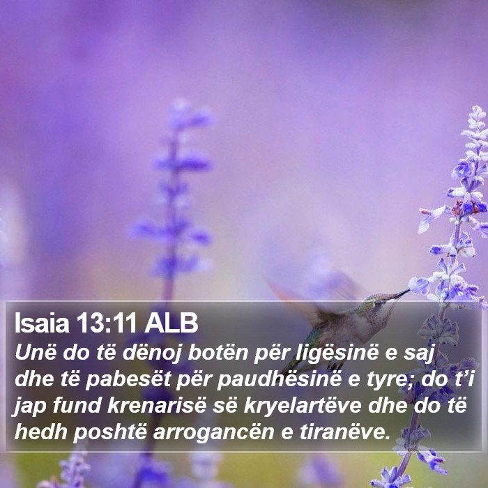 Isaia 13:11 ALB Bible Study