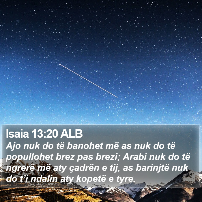 Isaia 13:20 ALB Bible Study