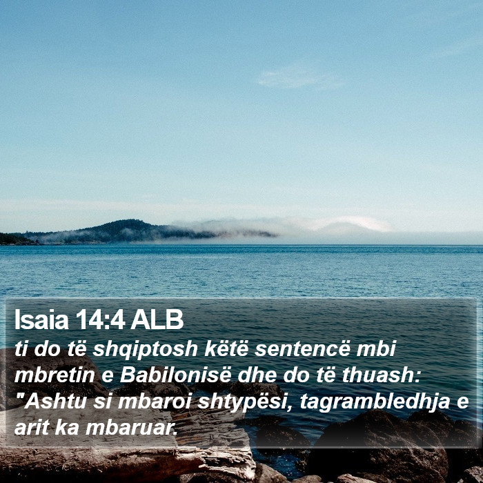 Isaia 14:4 ALB Bible Study