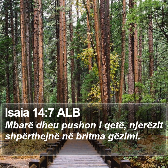 Isaia 14:7 ALB Bible Study