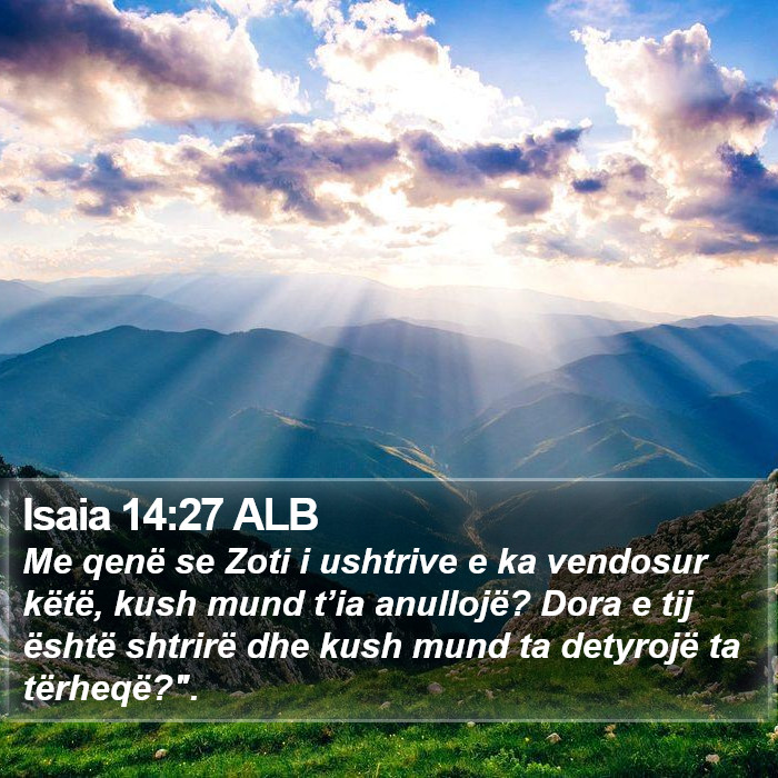 Isaia 14:27 ALB Bible Study