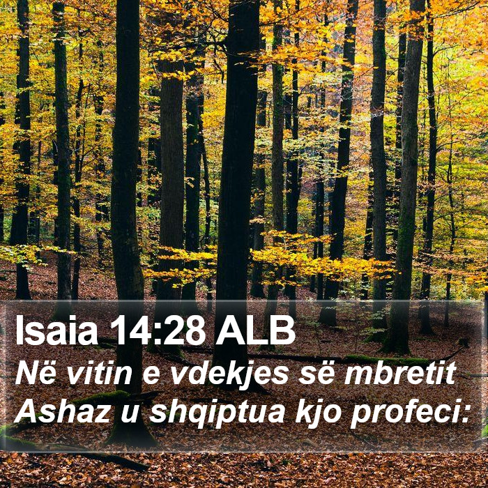 Isaia 14:28 ALB Bible Study