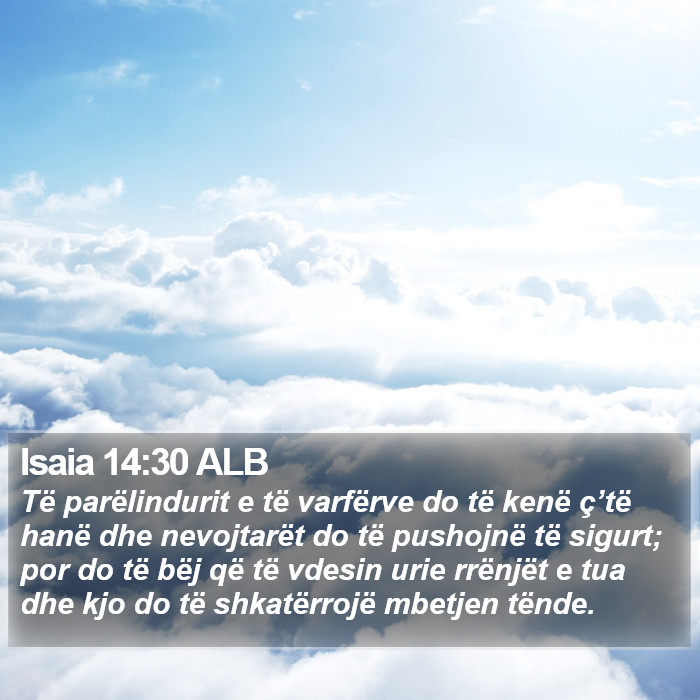 Isaia 14:30 ALB Bible Study