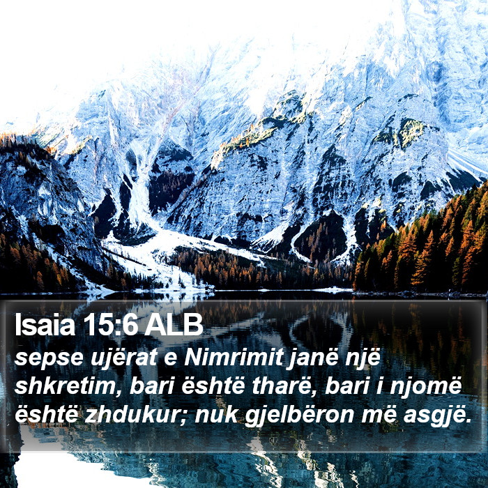 Isaia 15:6 ALB Bible Study