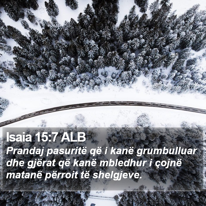 Isaia 15:7 ALB Bible Study