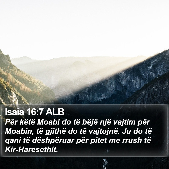Isaia 16:7 ALB Bible Study