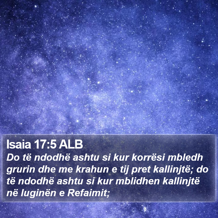 Isaia 17:5 ALB Bible Study