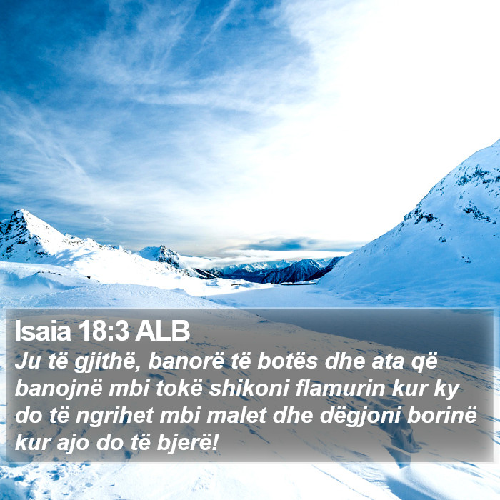 Isaia 18:3 ALB Bible Study