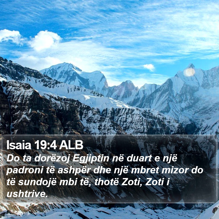 Isaia 19:4 ALB Bible Study