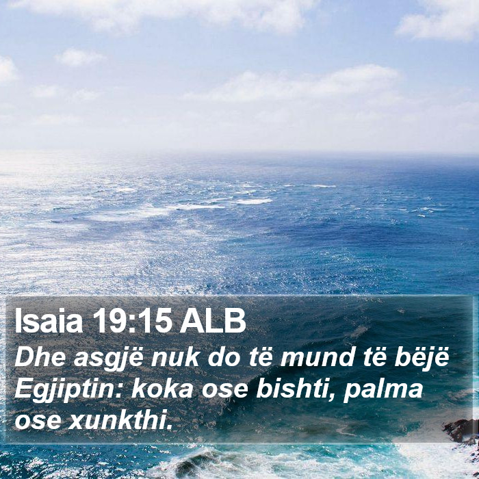 Isaia 19:15 ALB Bible Study