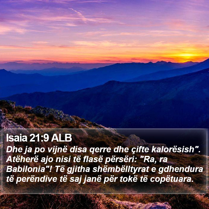 Isaia 21:9 ALB Bible Study