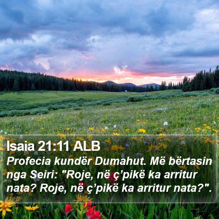 Isaia 21:11 ALB Bible Study
