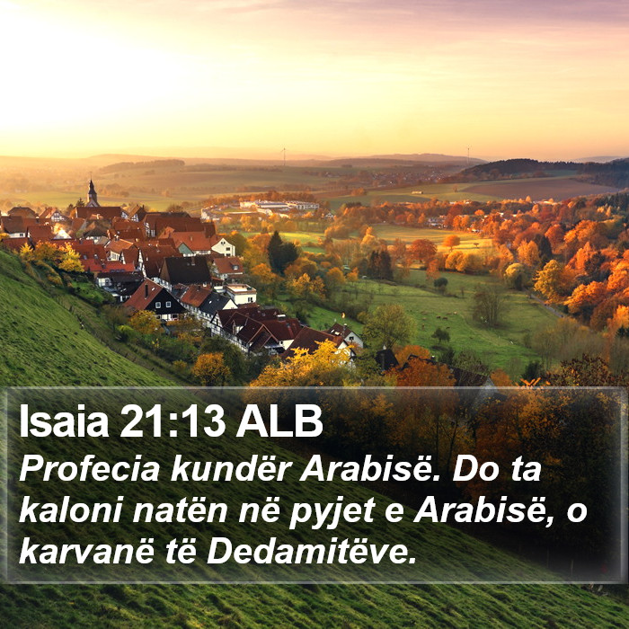 Isaia 21:13 ALB Bible Study