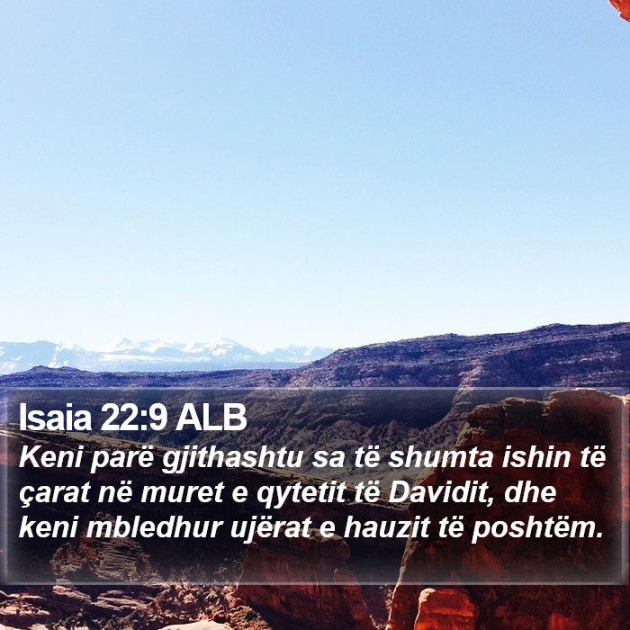 Isaia 22:9 ALB Bible Study