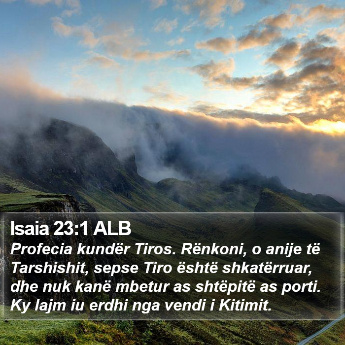 Isaia 23:1 ALB Bible Study