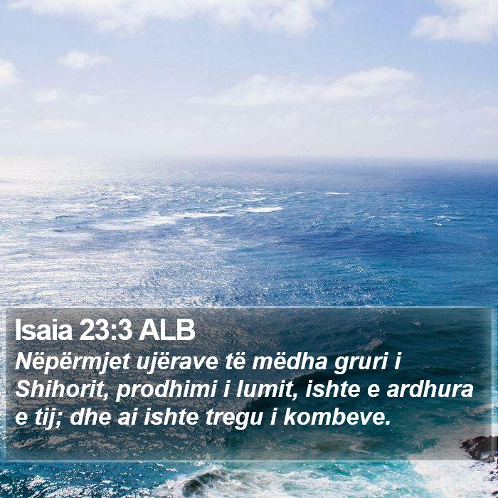 Isaia 23:3 ALB Bible Study