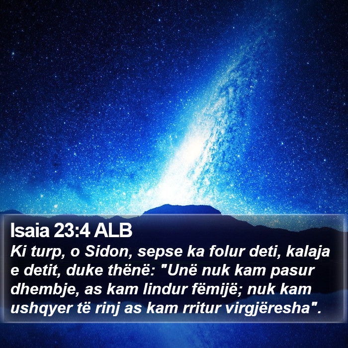 Isaia 23:4 ALB Bible Study