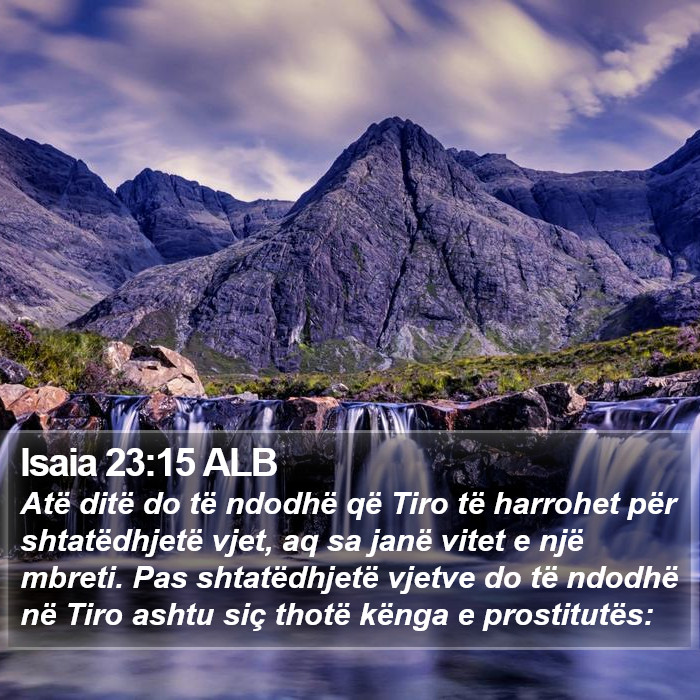 Isaia 23:15 ALB Bible Study