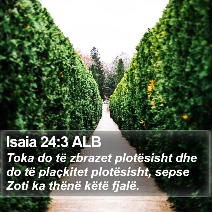 Isaia 24:3 ALB Bible Study