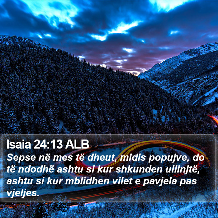 Isaia 24:13 ALB Bible Study