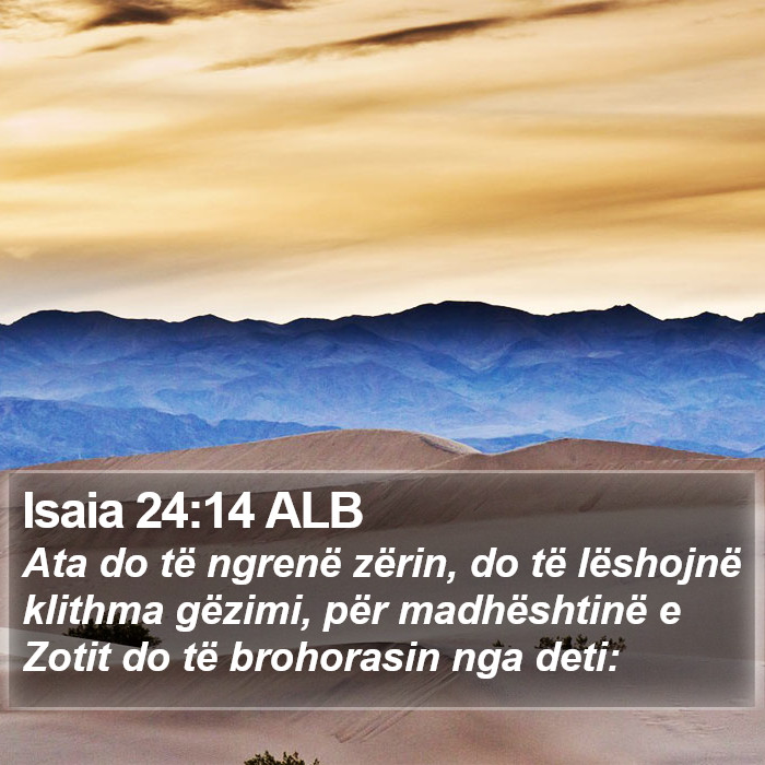 Isaia 24:14 ALB Bible Study