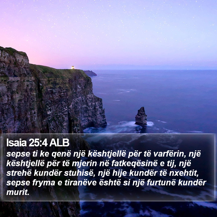 Isaia 25:4 ALB Bible Study