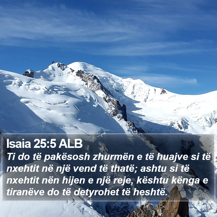 Isaia 25:5 ALB Bible Study