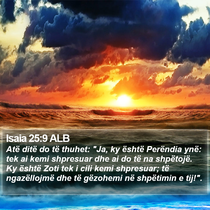 Isaia 25:9 ALB Bible Study