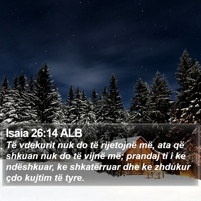 Isaia 26:14 ALB Bible Study