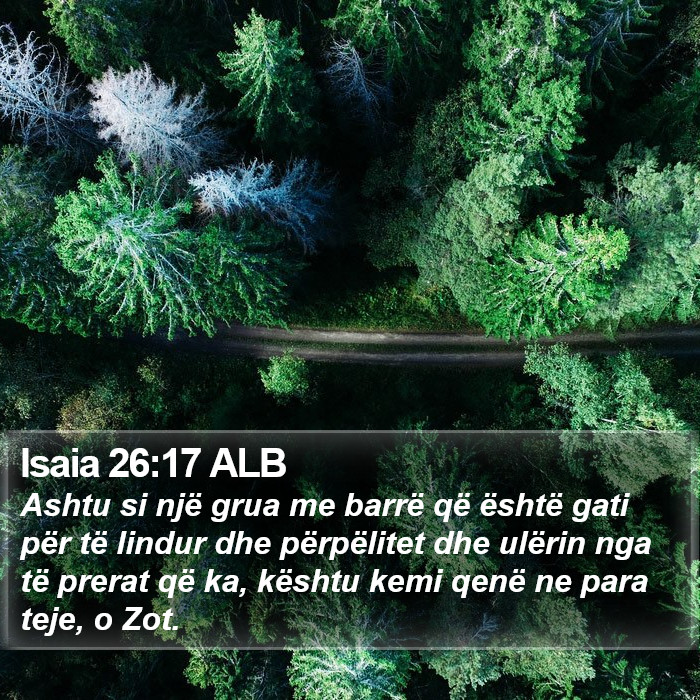 Isaia 26:17 ALB Bible Study