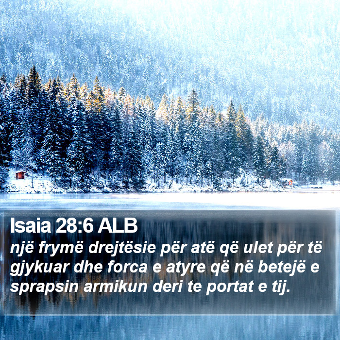 Isaia 28:6 ALB Bible Study