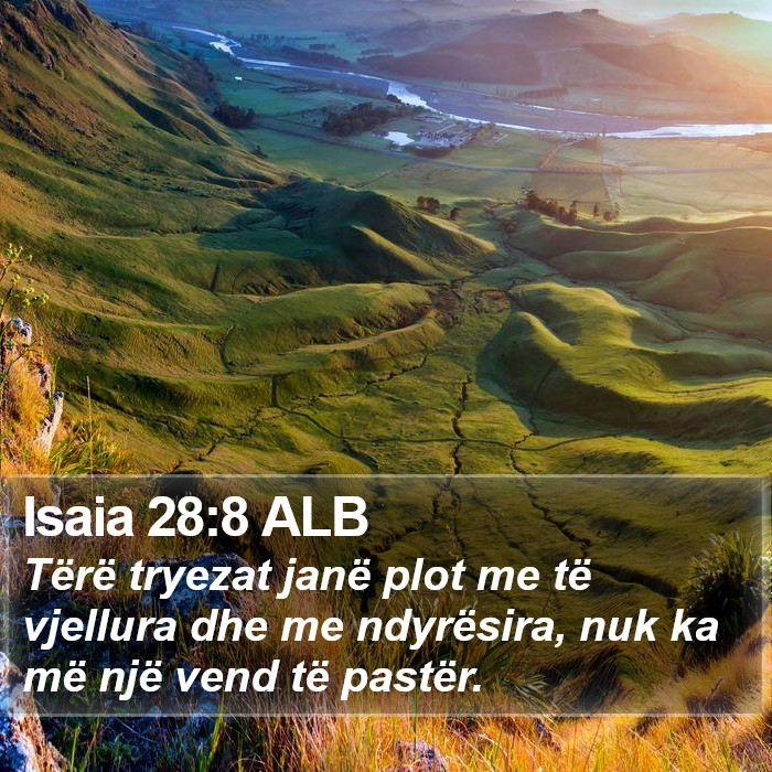 Isaia 28:8 ALB Bible Study