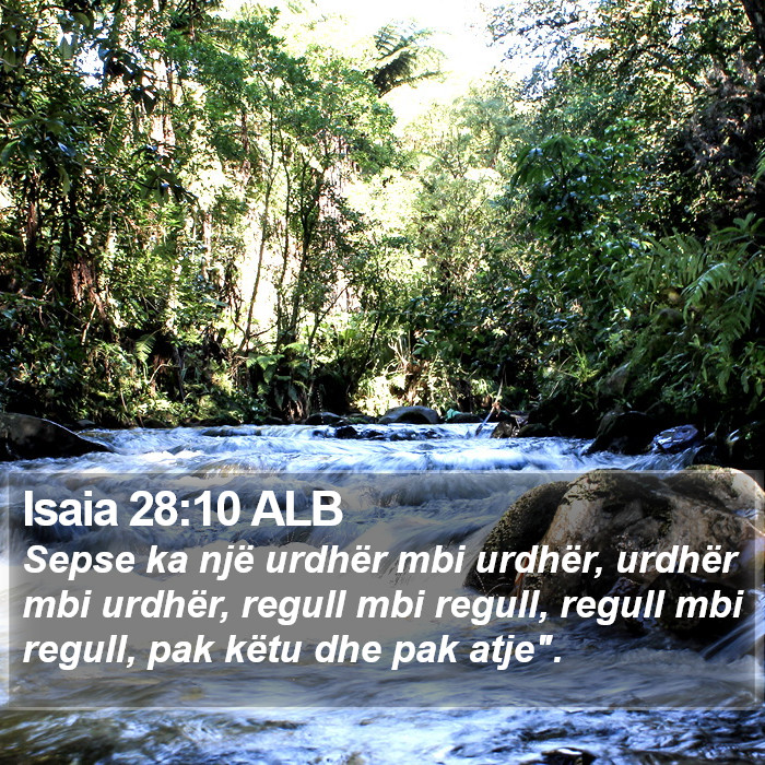 Isaia 28:10 ALB Bible Study