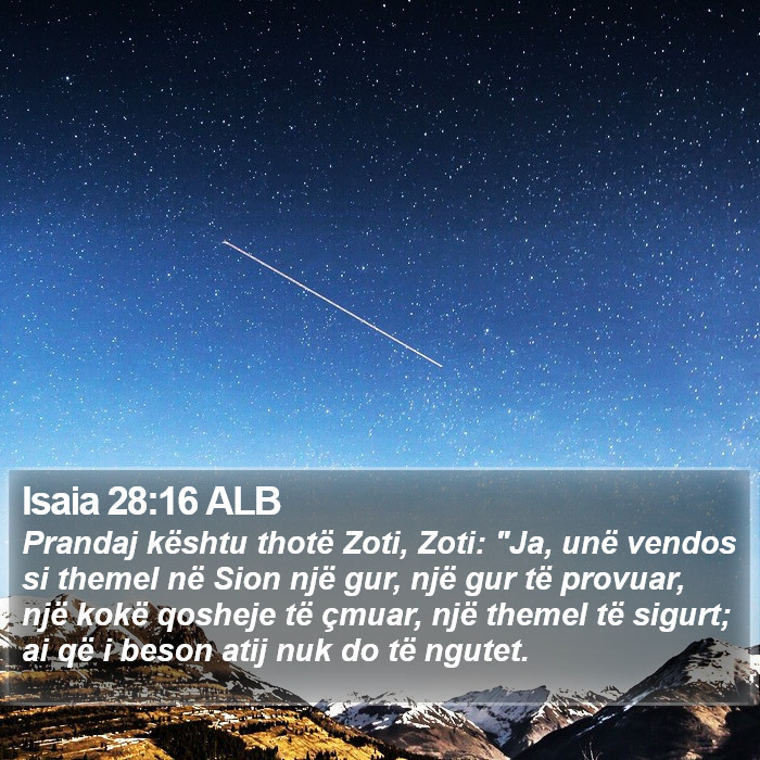 Isaia 28:16 ALB Bible Study