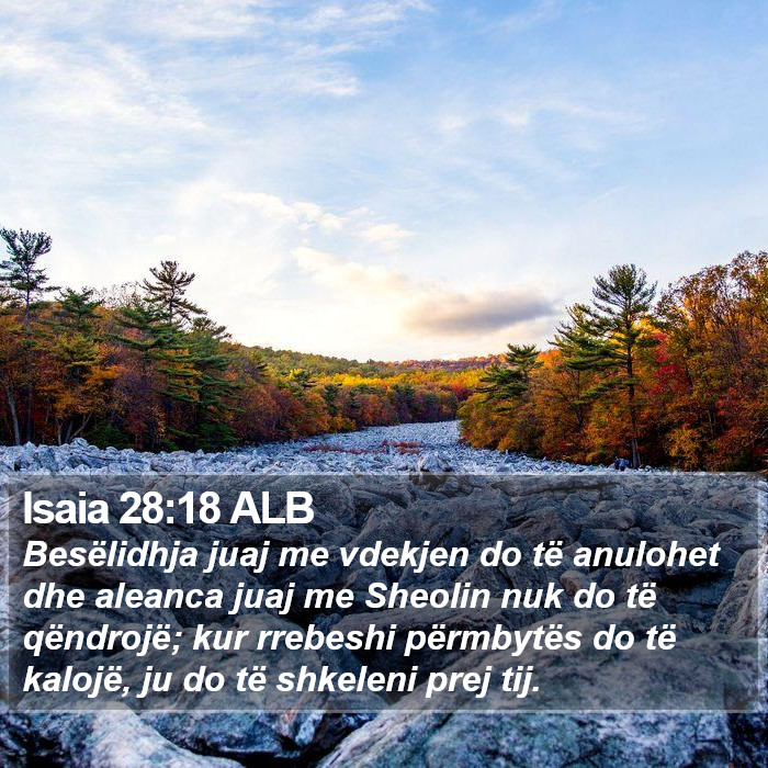 Isaia 28:18 ALB Bible Study