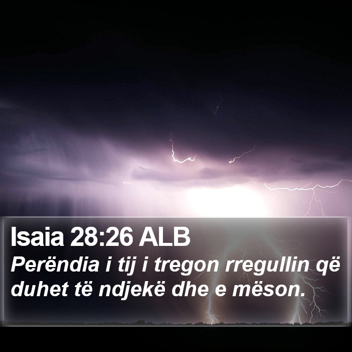 Isaia 28:26 ALB Bible Study