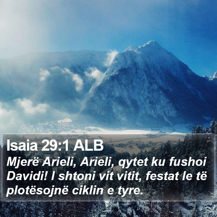 Isaia 29:1 ALB Bible Study