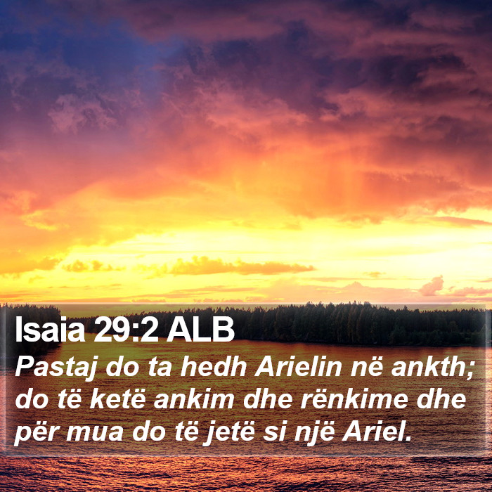 Isaia 29:2 ALB Bible Study