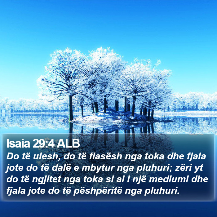 Isaia 29:4 ALB Bible Study