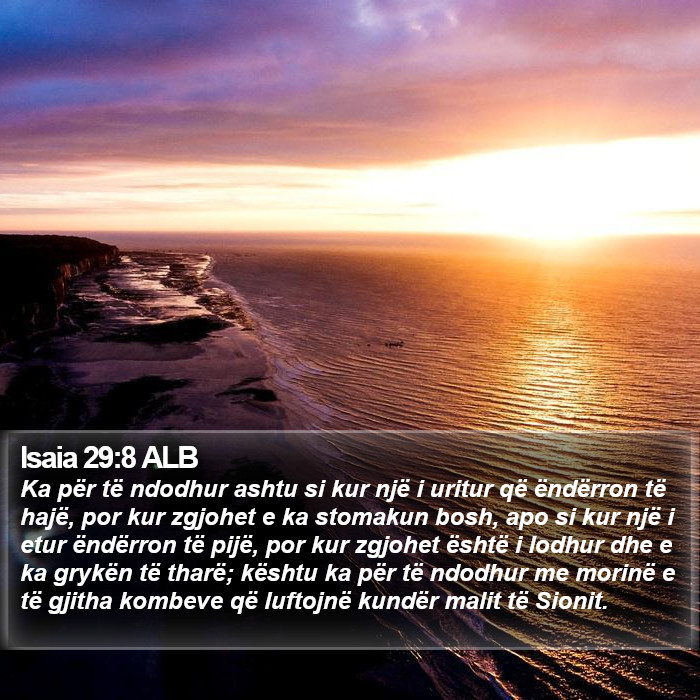 Isaia 29:8 ALB Bible Study