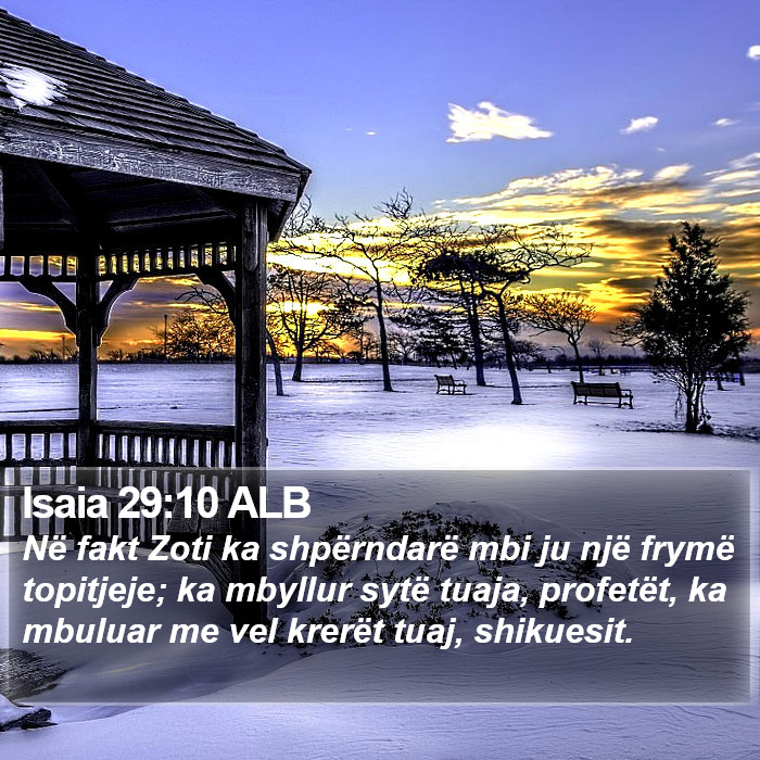 Isaia 29:10 ALB Bible Study