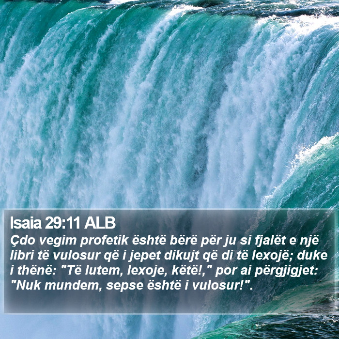 Isaia 29:11 ALB Bible Study